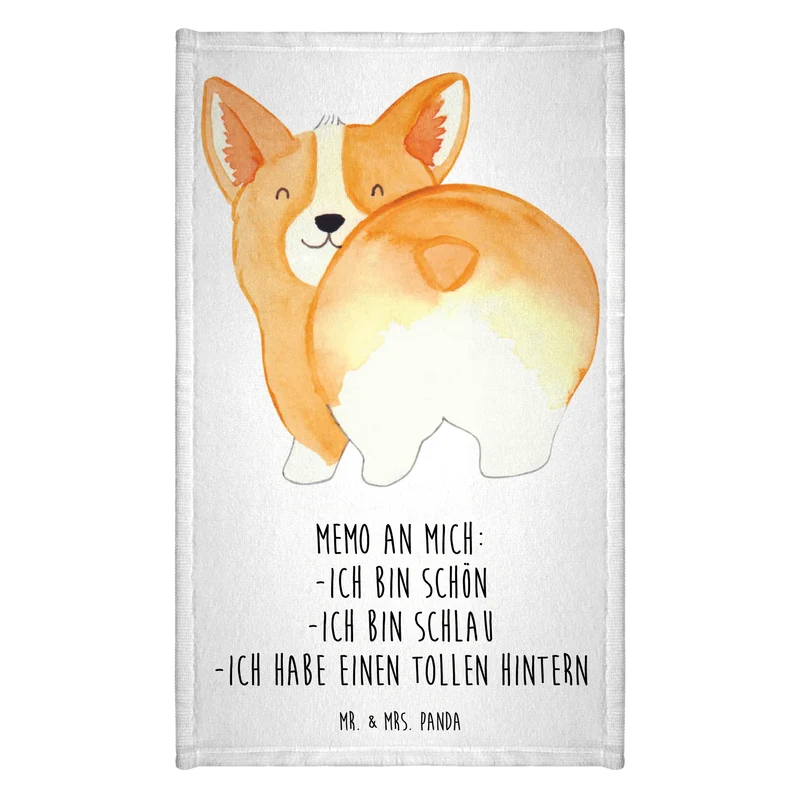 Gästehandtuch Corgi Po