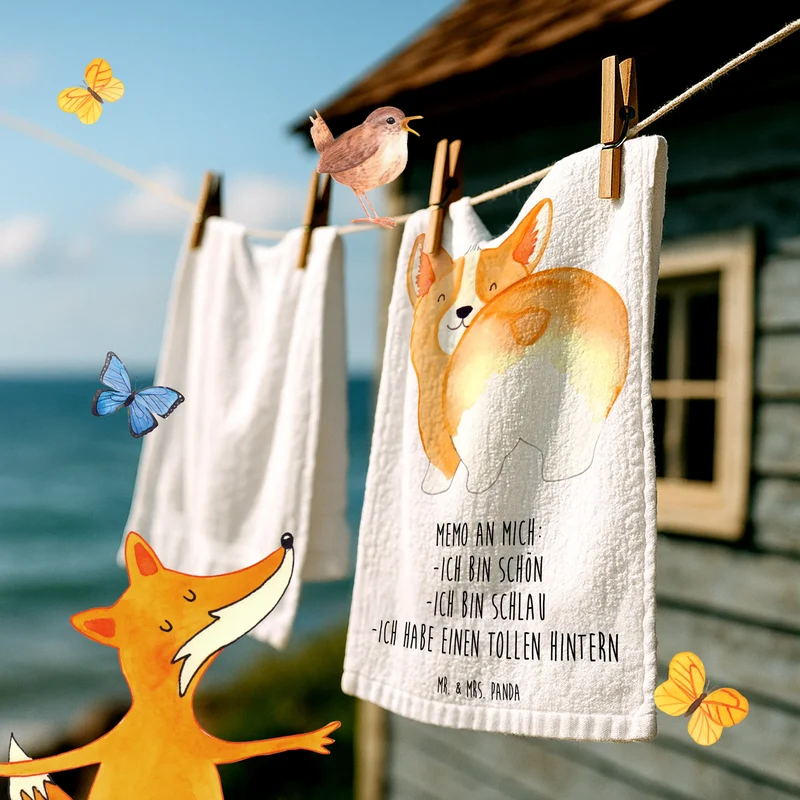Gästehandtuch Corgi Po