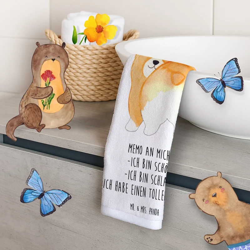 Gästehandtuch Corgi Po