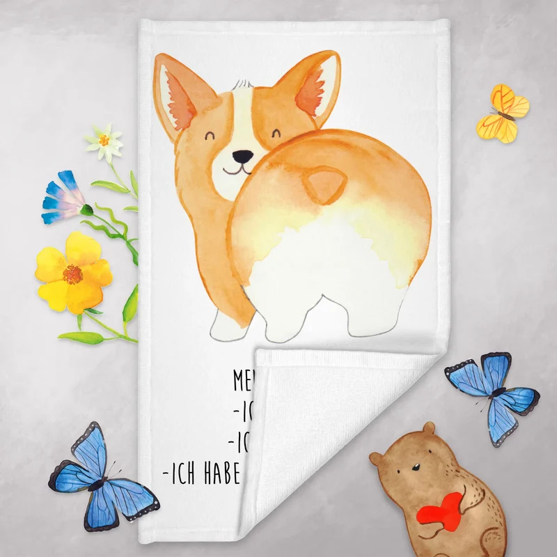 Gästehandtuch Corgi Po