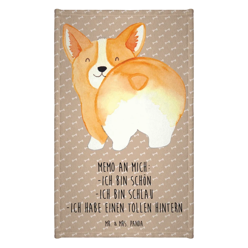 Gästehandtuch Corgi Po