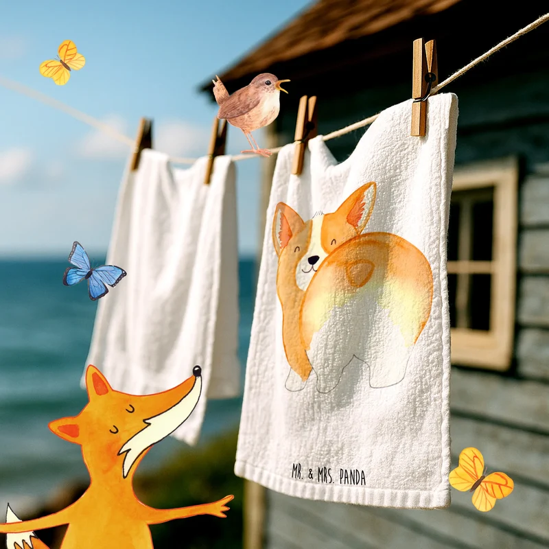 Gästehandtuch Corgi Po