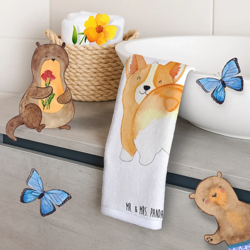 Gästehandtuch Corgi Po
