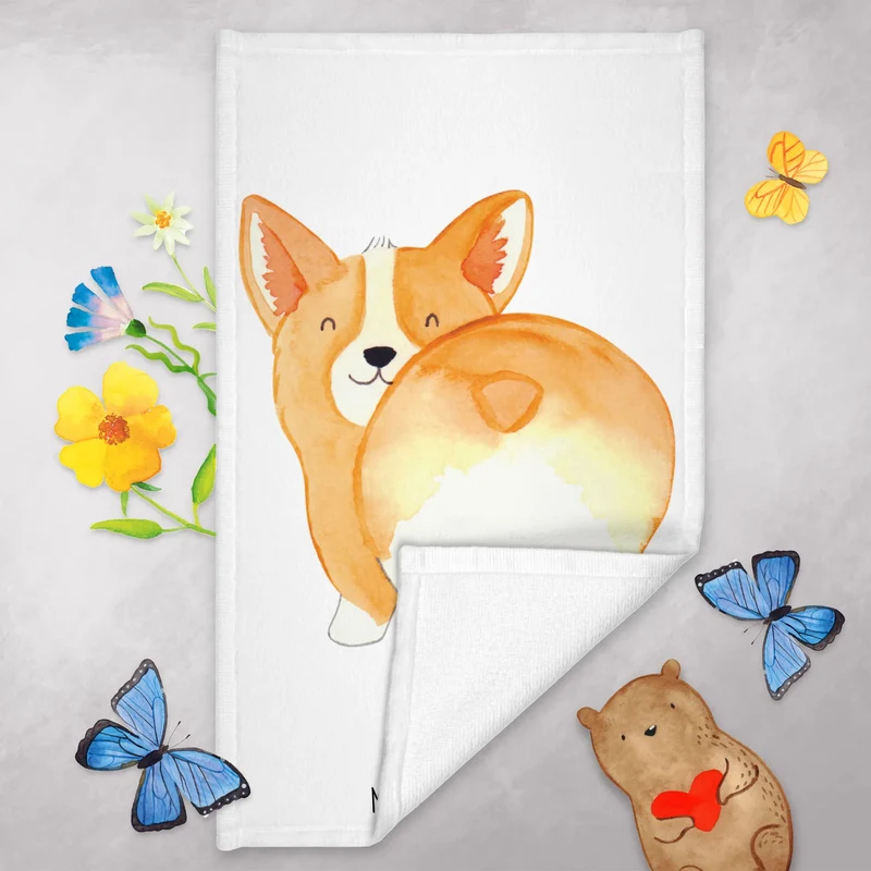 Gästehandtuch Corgi Po