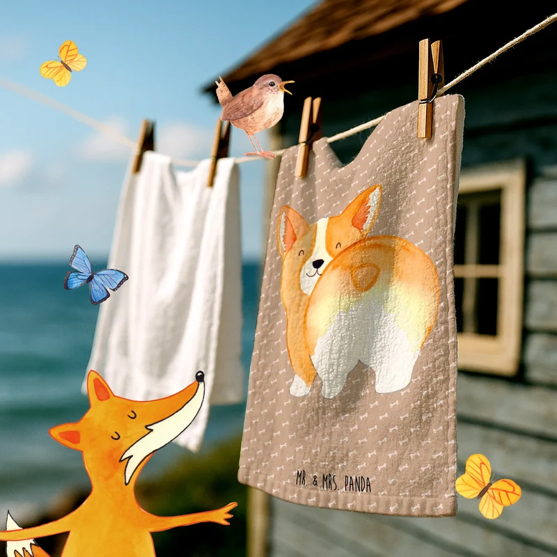 Gästehandtuch Corgi Po