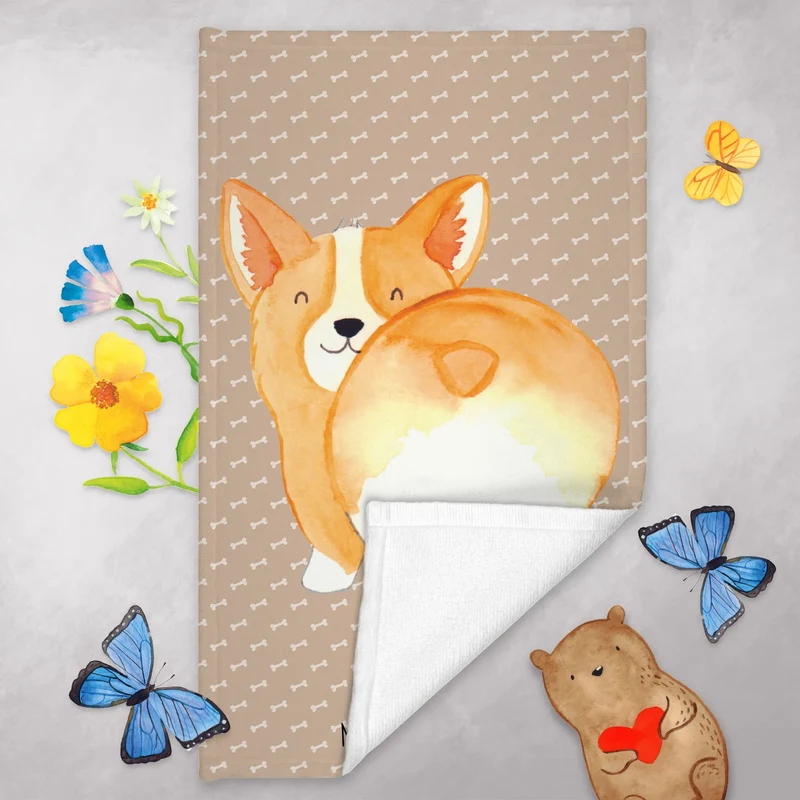 Gästehandtuch Corgi Po