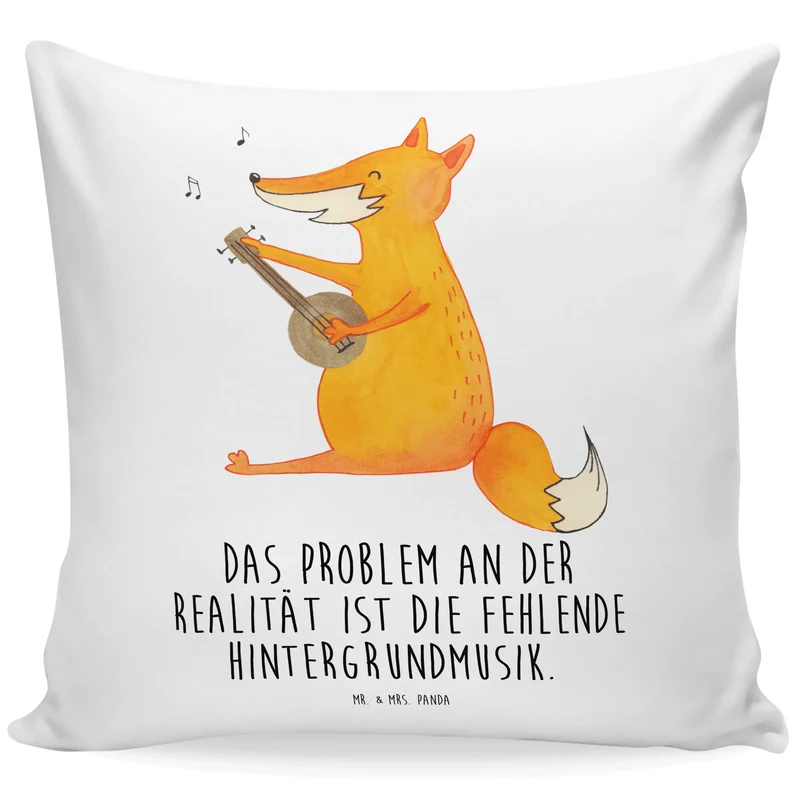 40x40 Kissen Fuchs Gitarre