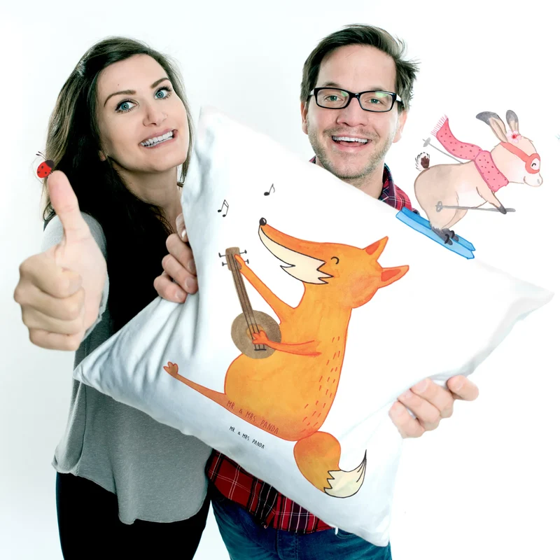 40x40 Kissen Fuchs Gitarre
