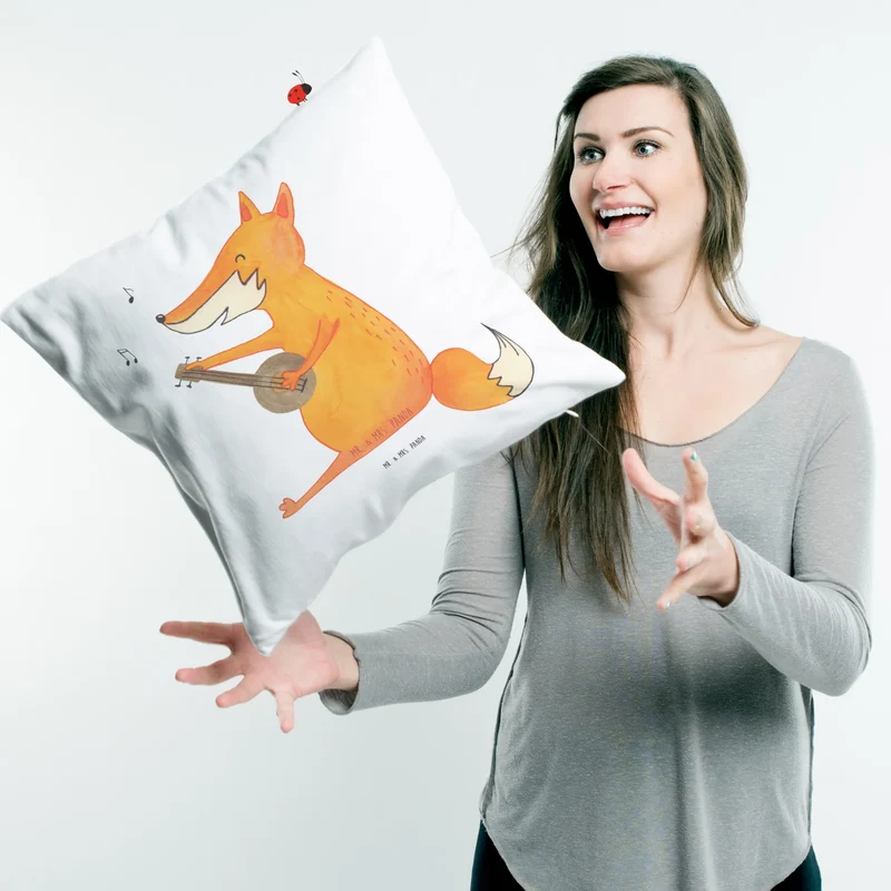 40x40 Kissen Fuchs Gitarre