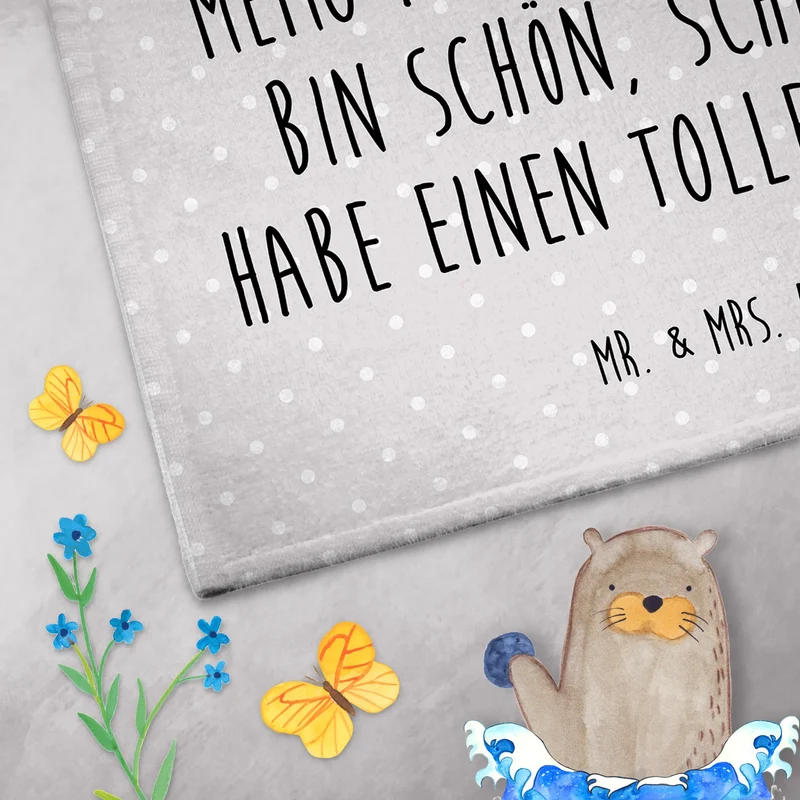 Gästehandtuch Otter Blumenstrauß