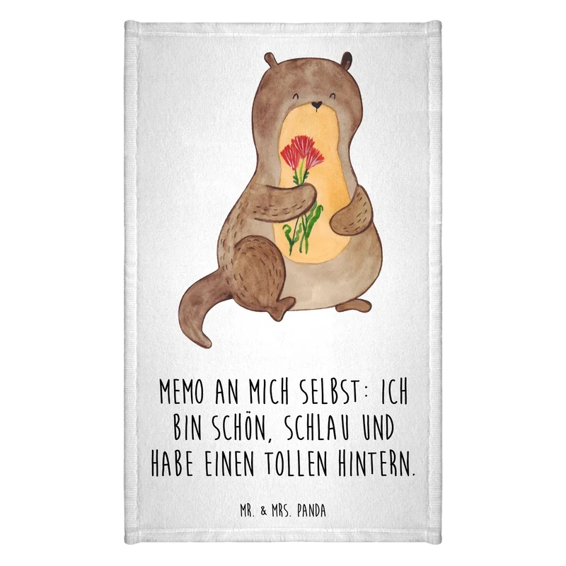 Gästehandtuch Otter Blumenstrauß