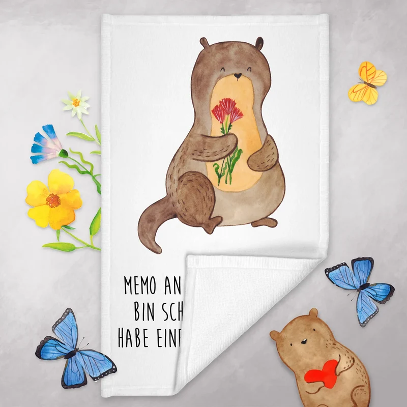 Gästehandtuch Otter Blumenstrauß