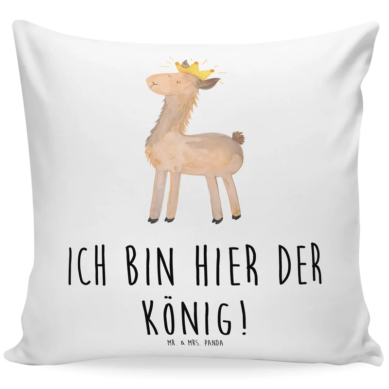 40x40 Kissen Lama König