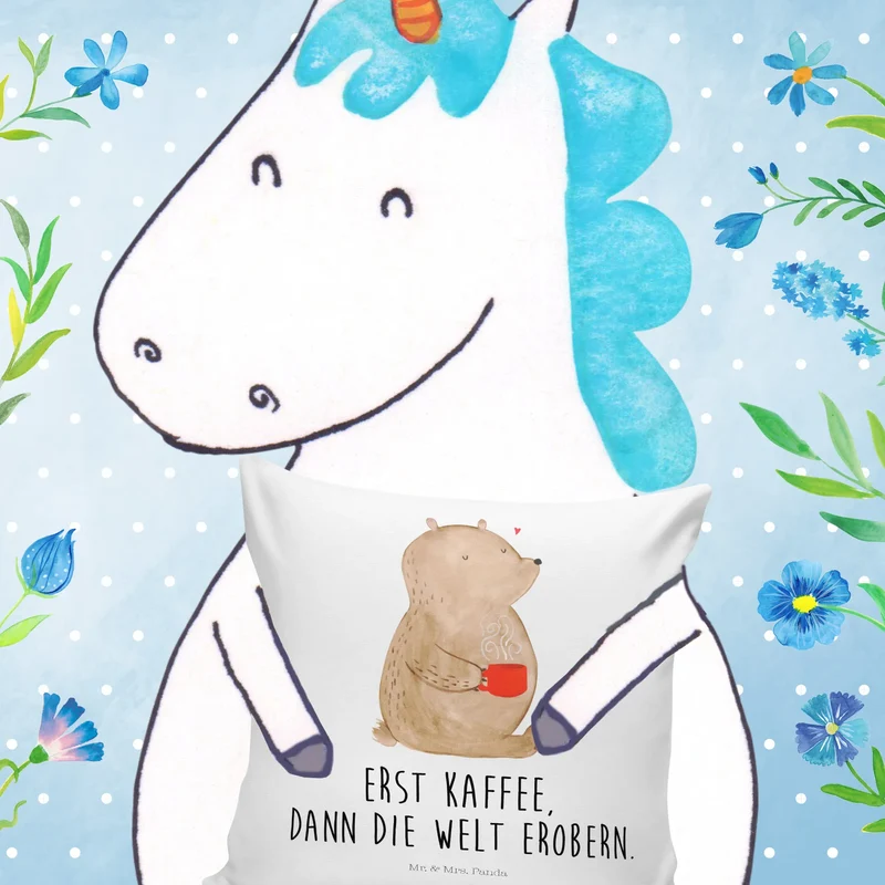 40x40 Kissen Bär Kaffee