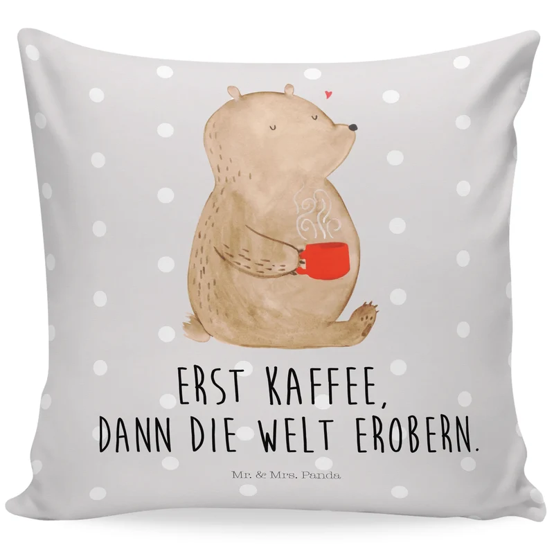 40x40 Kissen Bär Kaffee