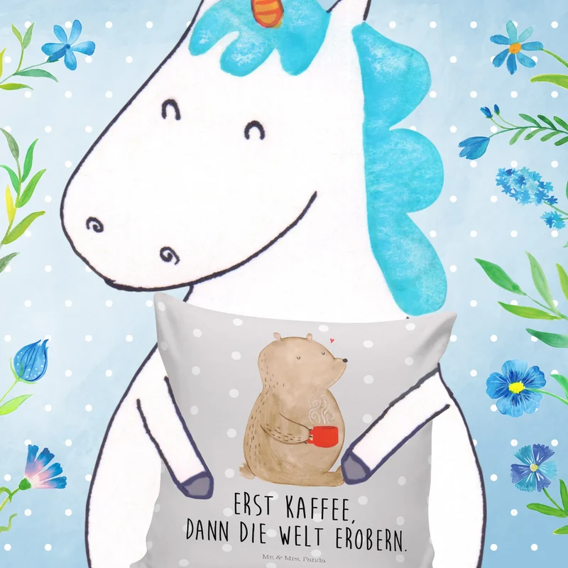 40x40 Kissen Bär Kaffee
