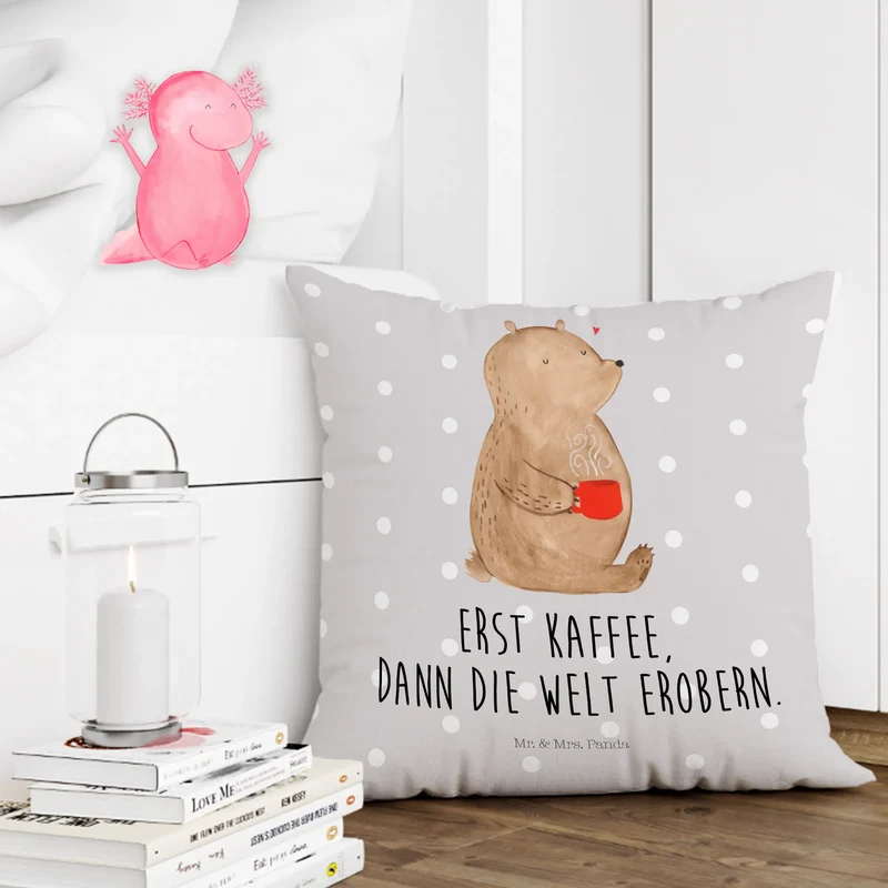 40x40 Kissen Bär Kaffee