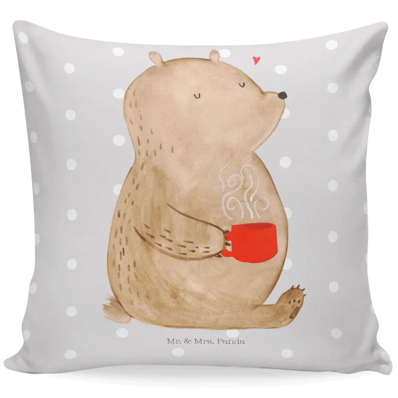 40x40 Kissen Bär Kaffee