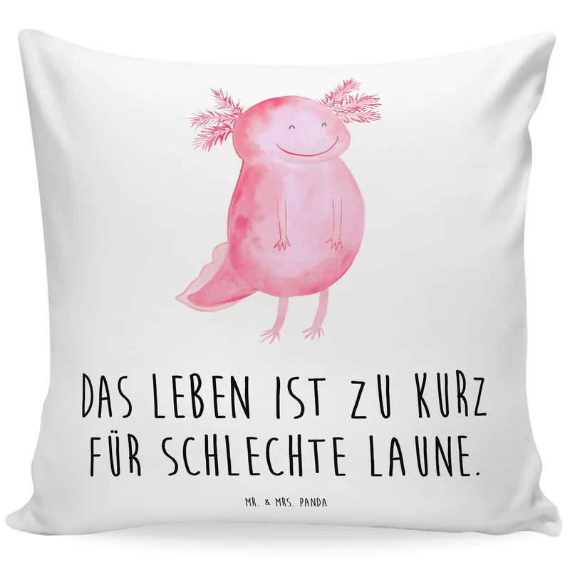 40x40 Kissen Axolotl Glücklich