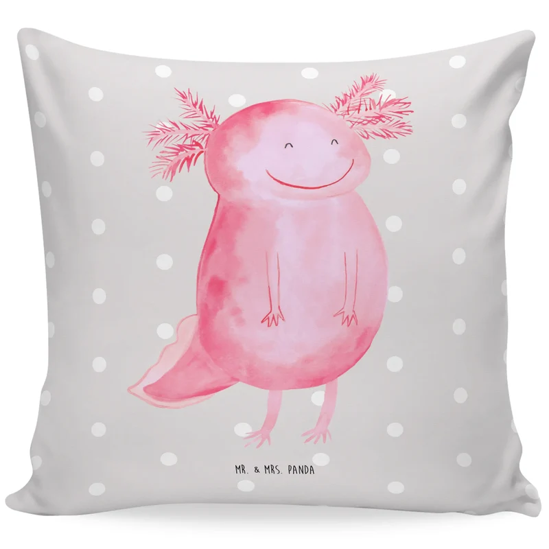 40x40 Kissen Axolotl Glücklich
