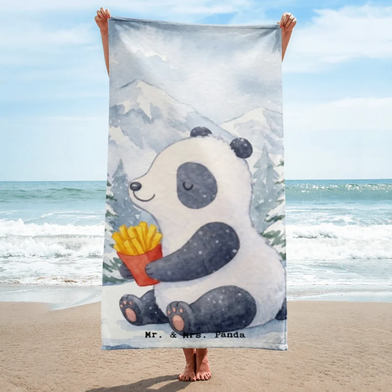 XL Badehandtuch Panda Winter Pommes Design