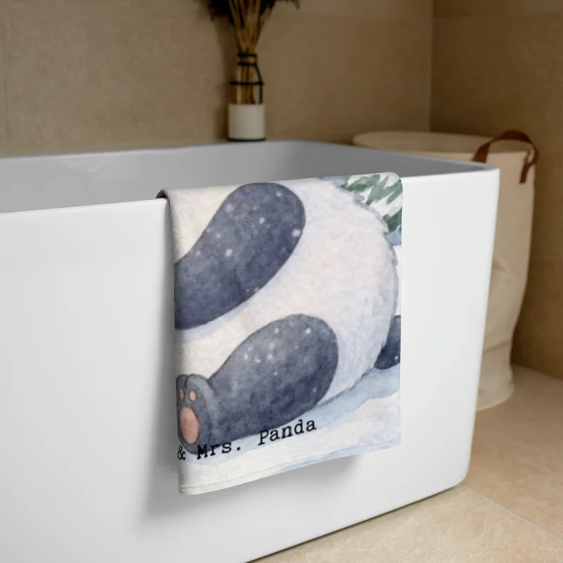 XL Badehandtuch Panda Winter Pommes Design