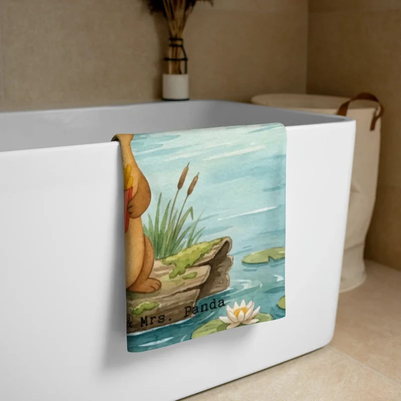 XL Badehandtuch Otter See Pommes Design
