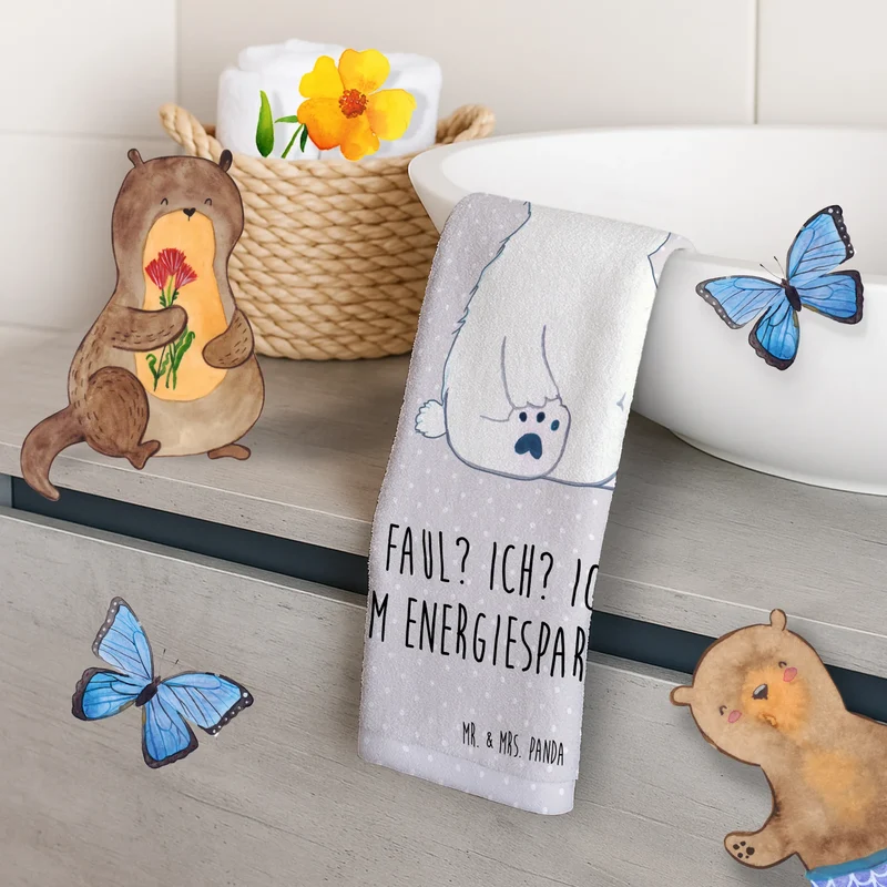 Gästehandtuch Eisbär Faul