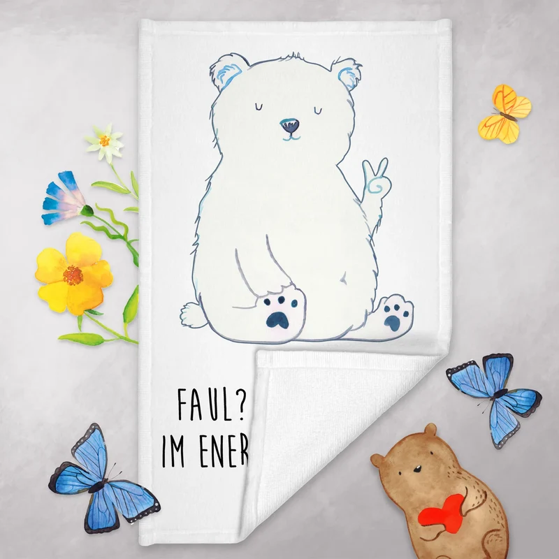 Gästehandtuch Eisbär Faul
