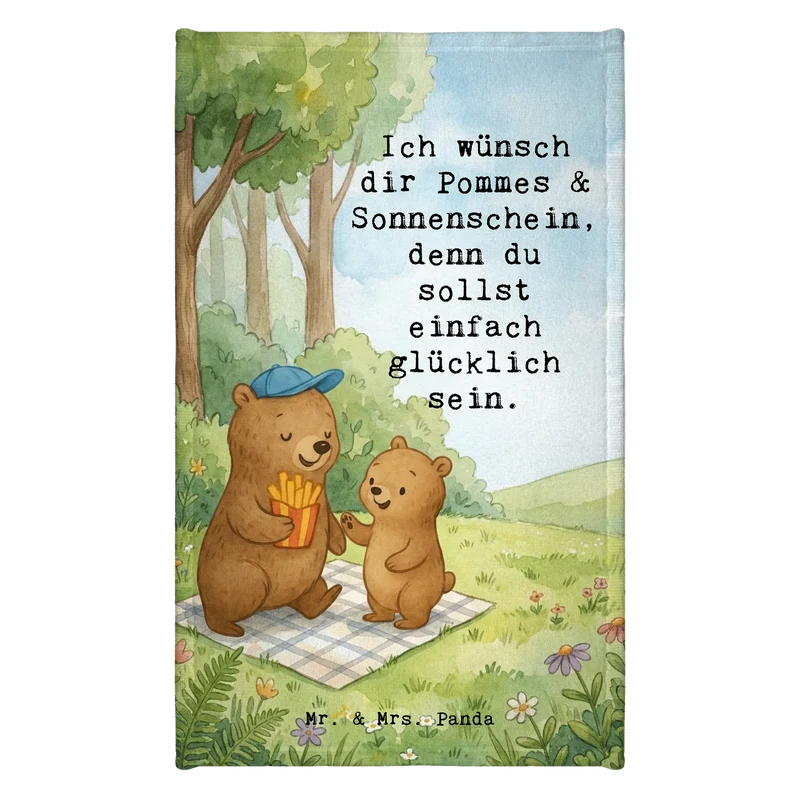 Gästehandtuch Bär Kind Pommes Design