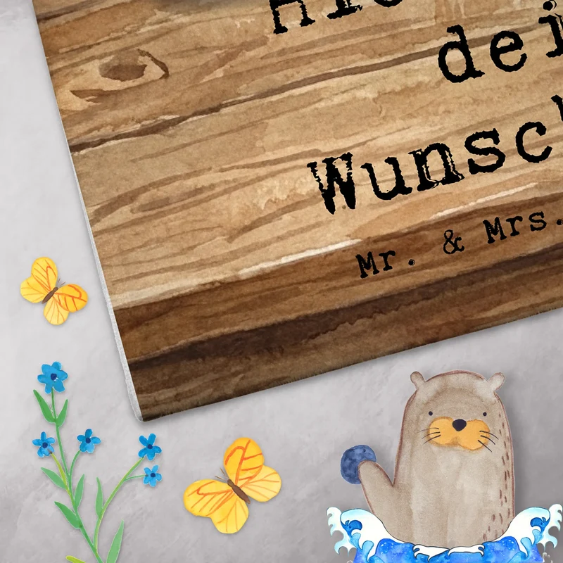 Personalisiertes Gästehandtuch Bär Pommes verliebt Design
