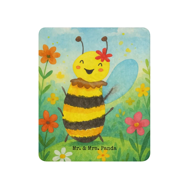 Sherpa Kuscheldecke Biene Happy Design
