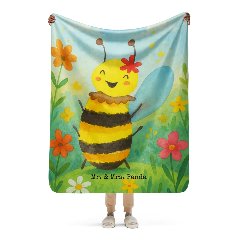 Sherpa Kuscheldecke Biene Happy Design