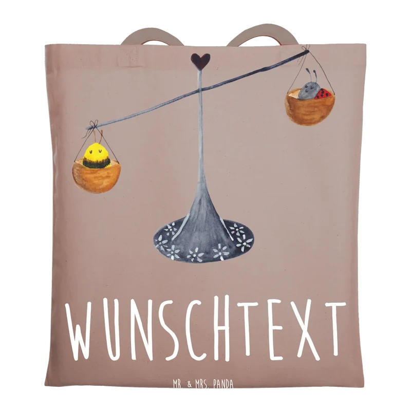 Personalisierte Foto Tragetasche Sternzeichen Waage