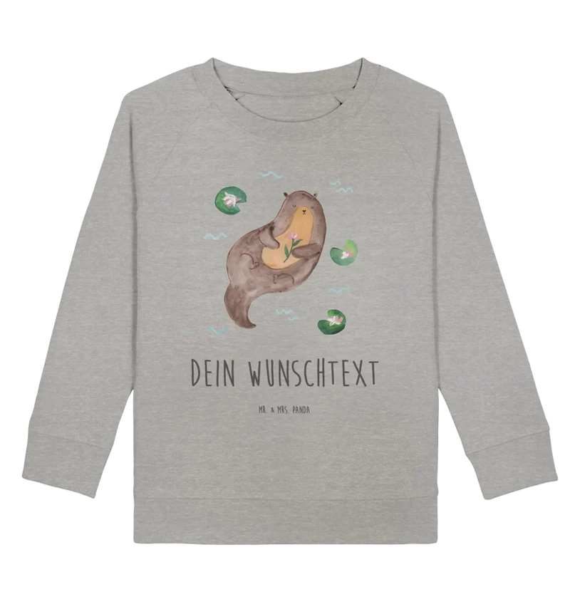 Personalisierter Kinder Pullover Otter Seerose