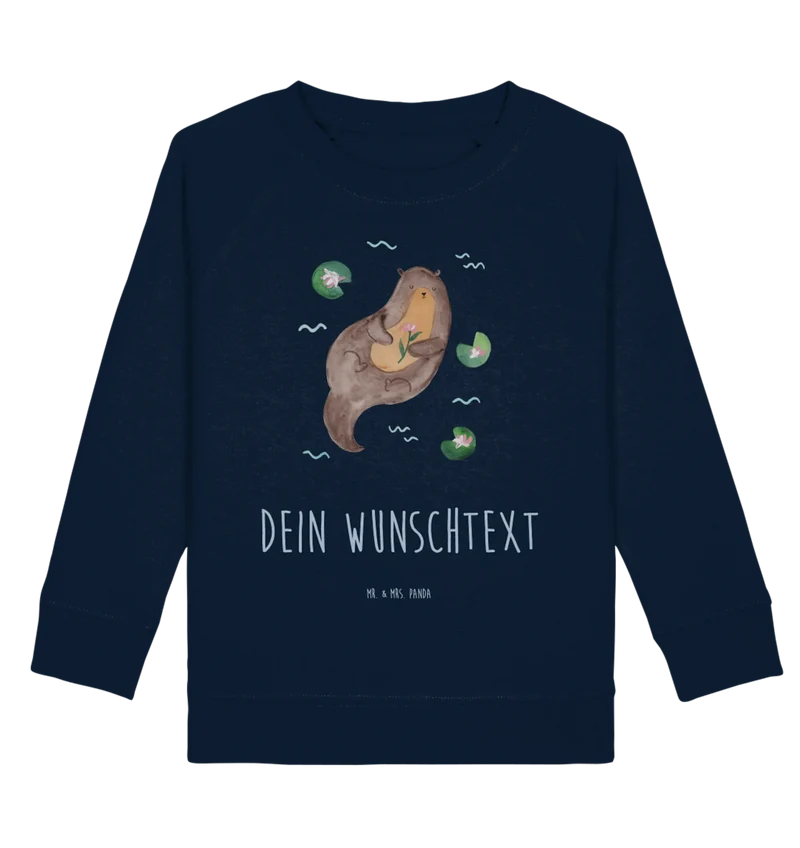 Personalisierter Kinder Pullover Otter Seerose