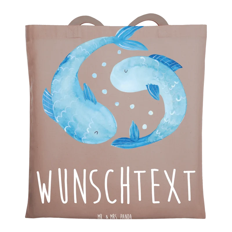 Personalisierte Foto Tragetasche Sternzeichen Fische