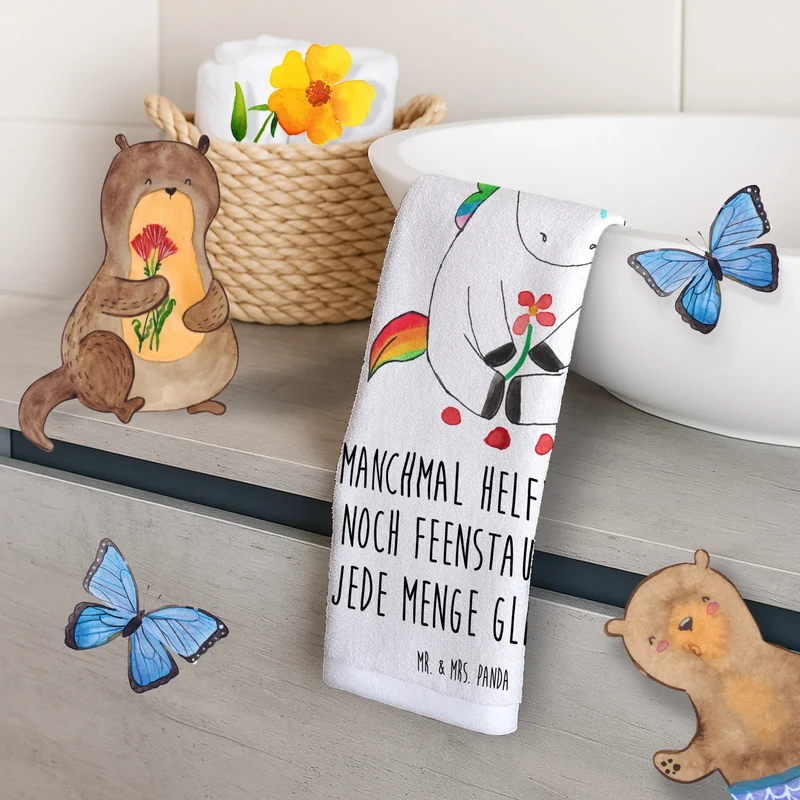 Gästehandtuch Einhorn Traurig