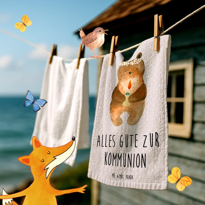 Gästehandtuch Bär Kommunion