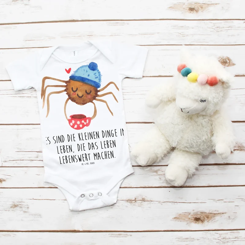 Baby Body Spinne Agathe Kaffee