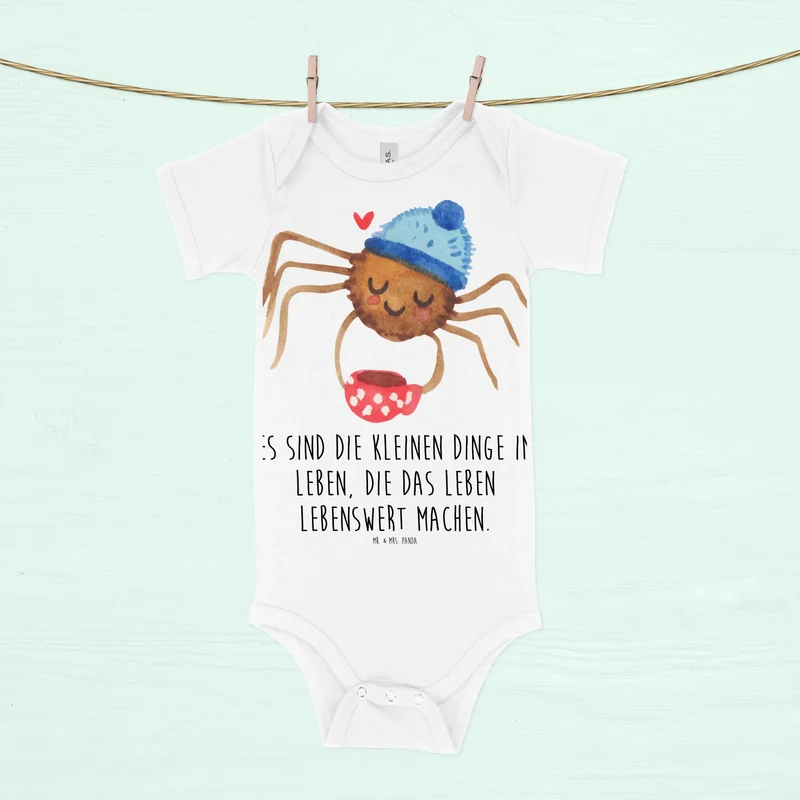 Baby Body Spinne Agathe Kaffee