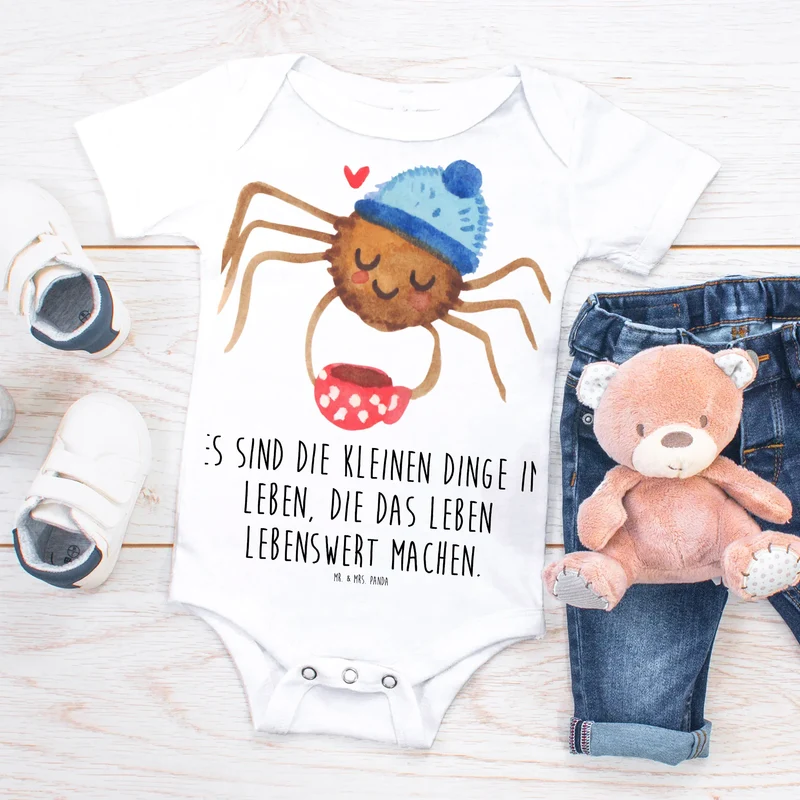 Baby Body Spinne Agathe Kaffee