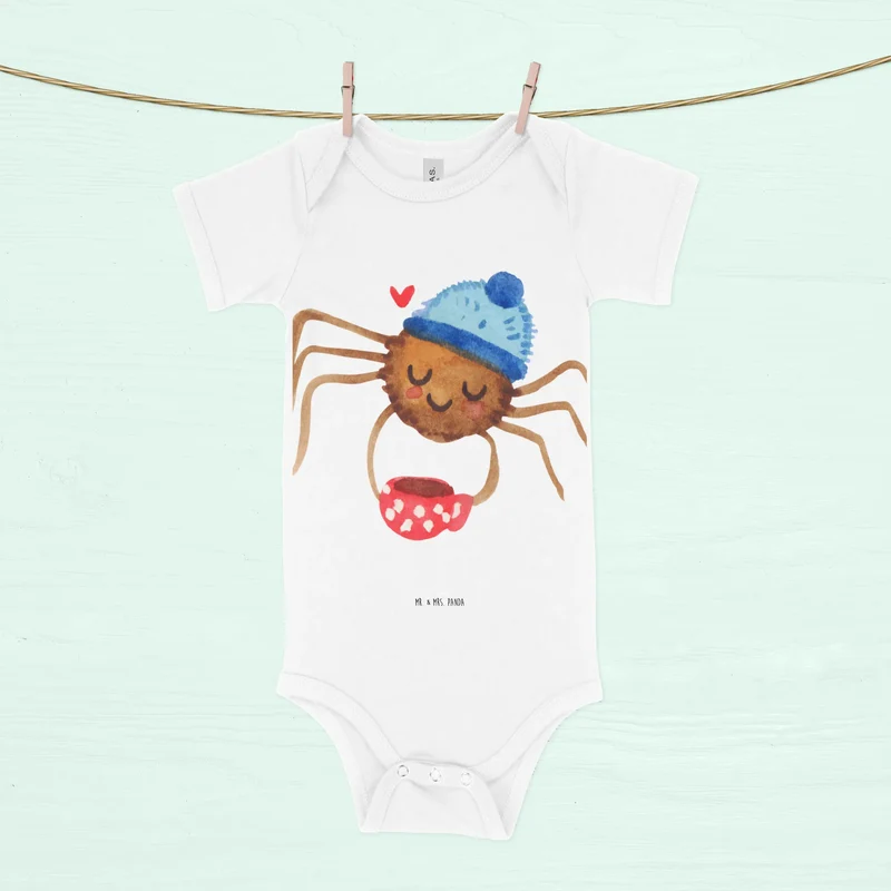 Baby Body Spinne Agathe Kaffee