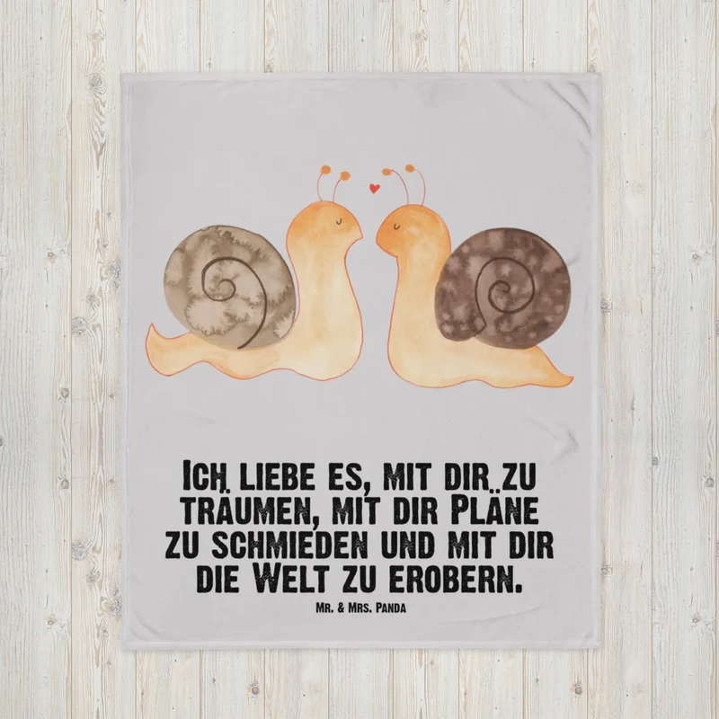 Babydecke Schnecken Liebe