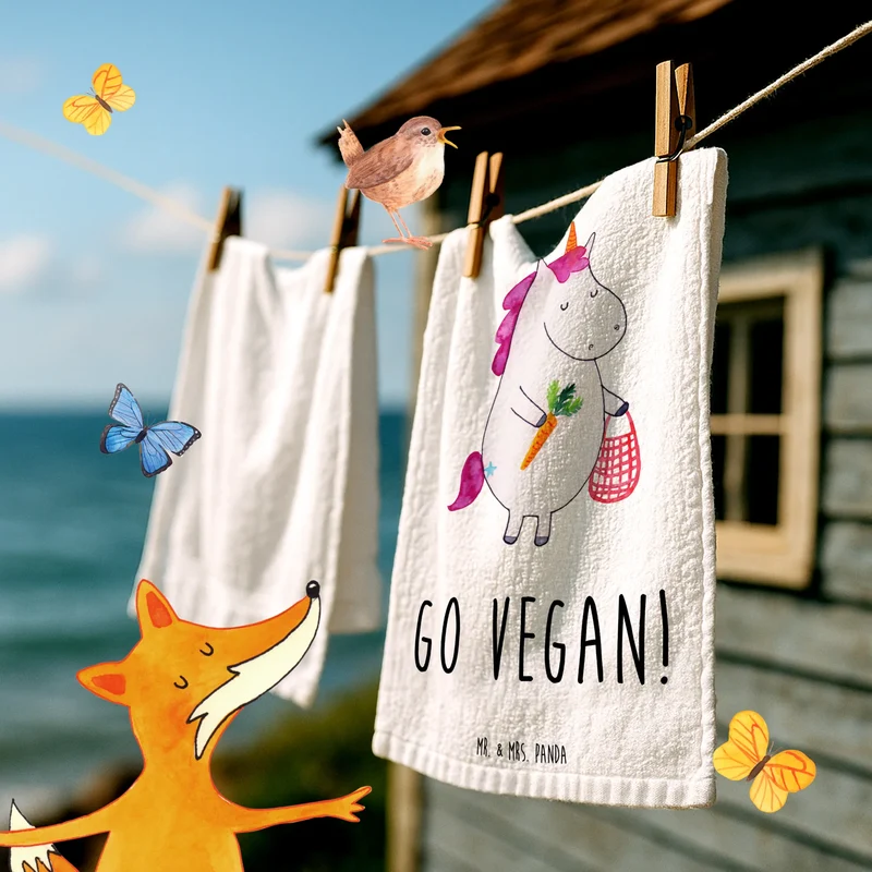 Gästehandtuch Einhorn Vegan