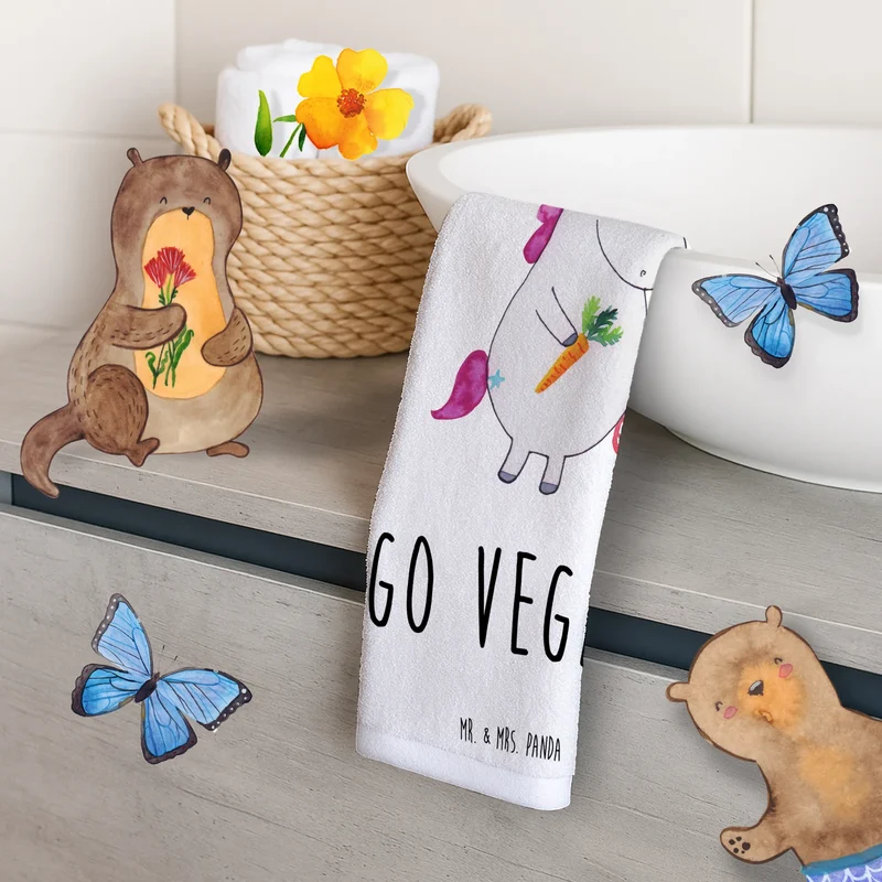 Gästehandtuch Einhorn Vegan