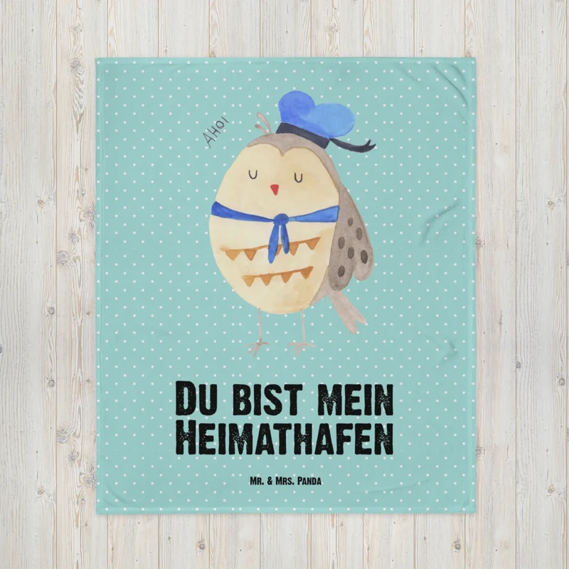 Babydecke Eule Matrose