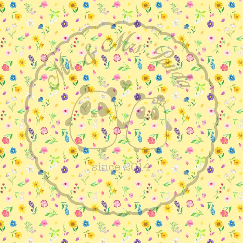 Bettwäsche Bunte Blumenwiese Muster