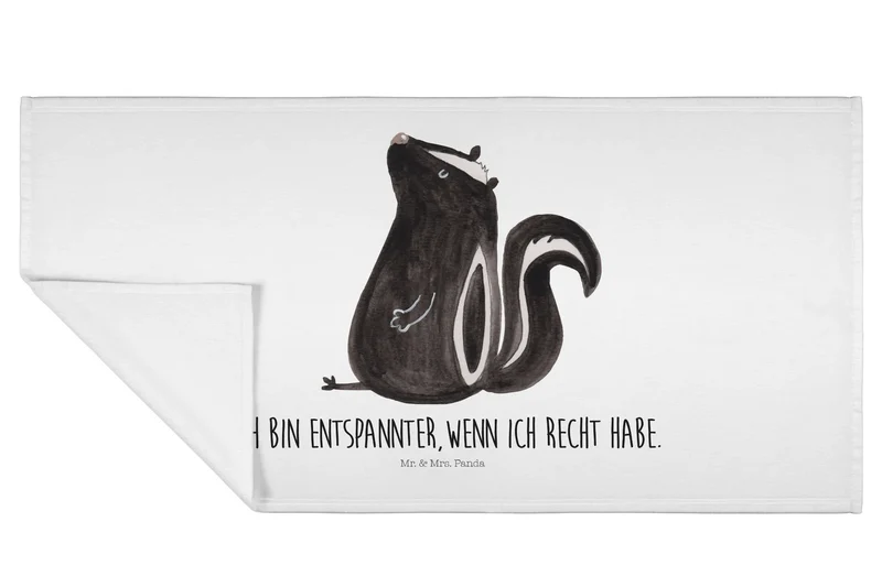 Handtuch Stinktier Sitzen
