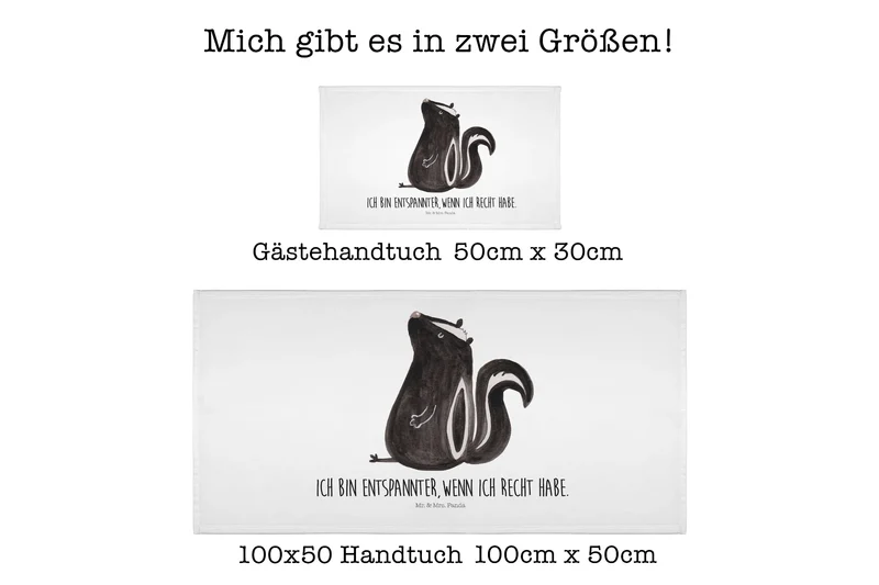 Handtuch Stinktier Sitzen